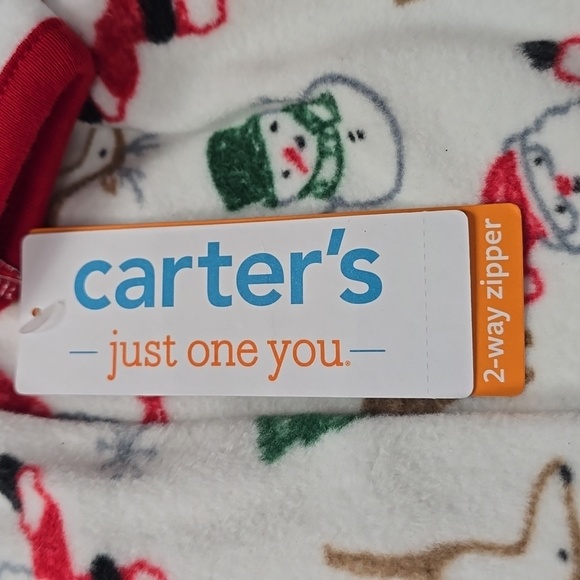 Baby Santa Christmas Fleece Fleece Footed Pajama | Carters | 3M - Picture 11 of 13
